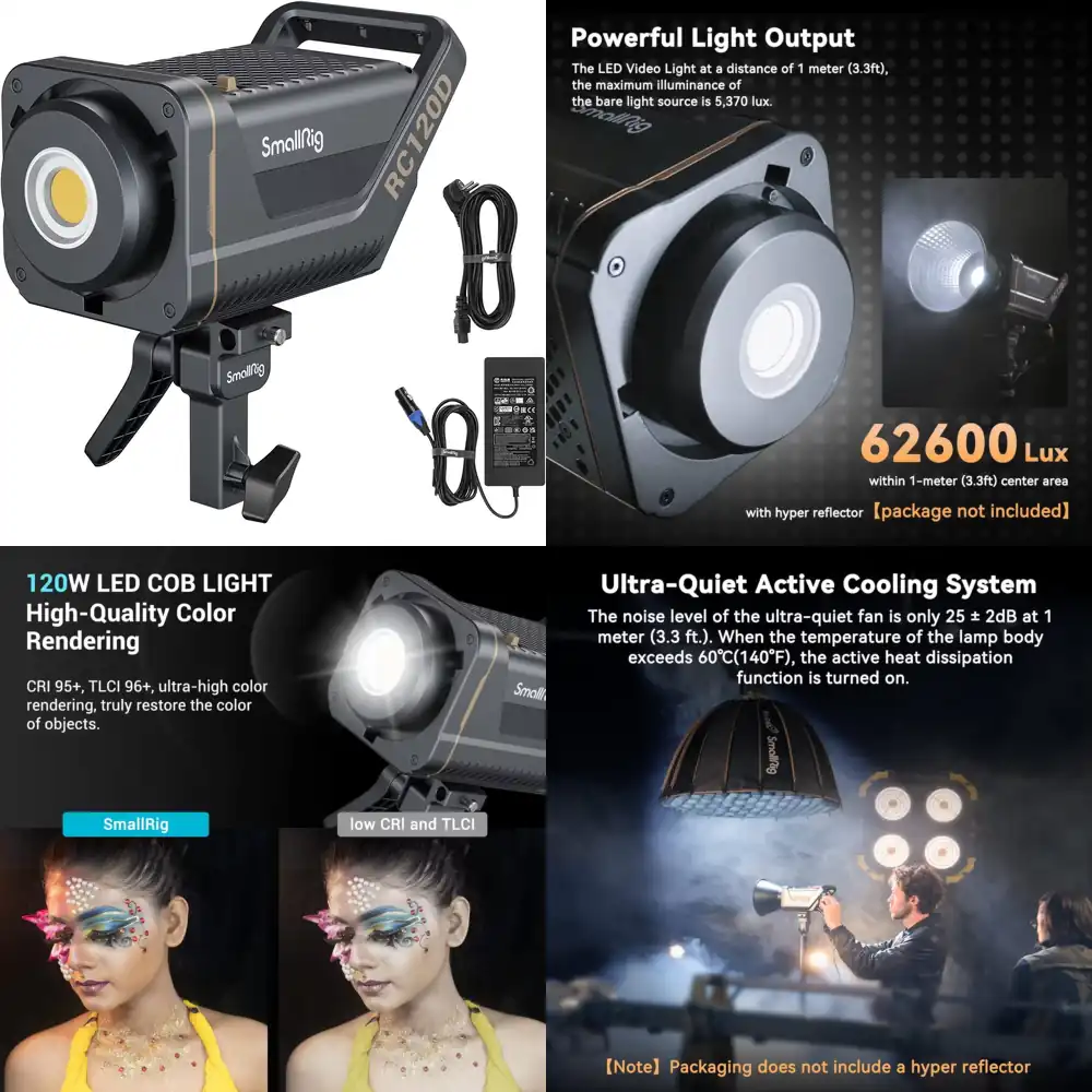V Mount Battery - SmallRig RC 120D 120W COB LED-videolamp,