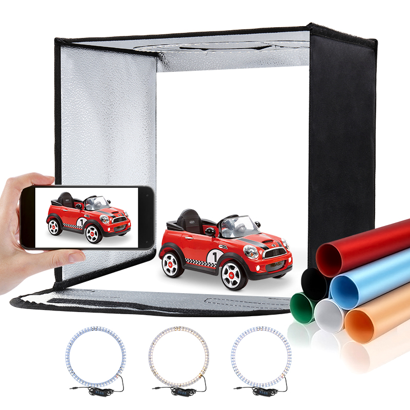 Photography Led Lighting Kit - 11,8 x 11,8 inch opvouwbare fotostudio-lichtbak