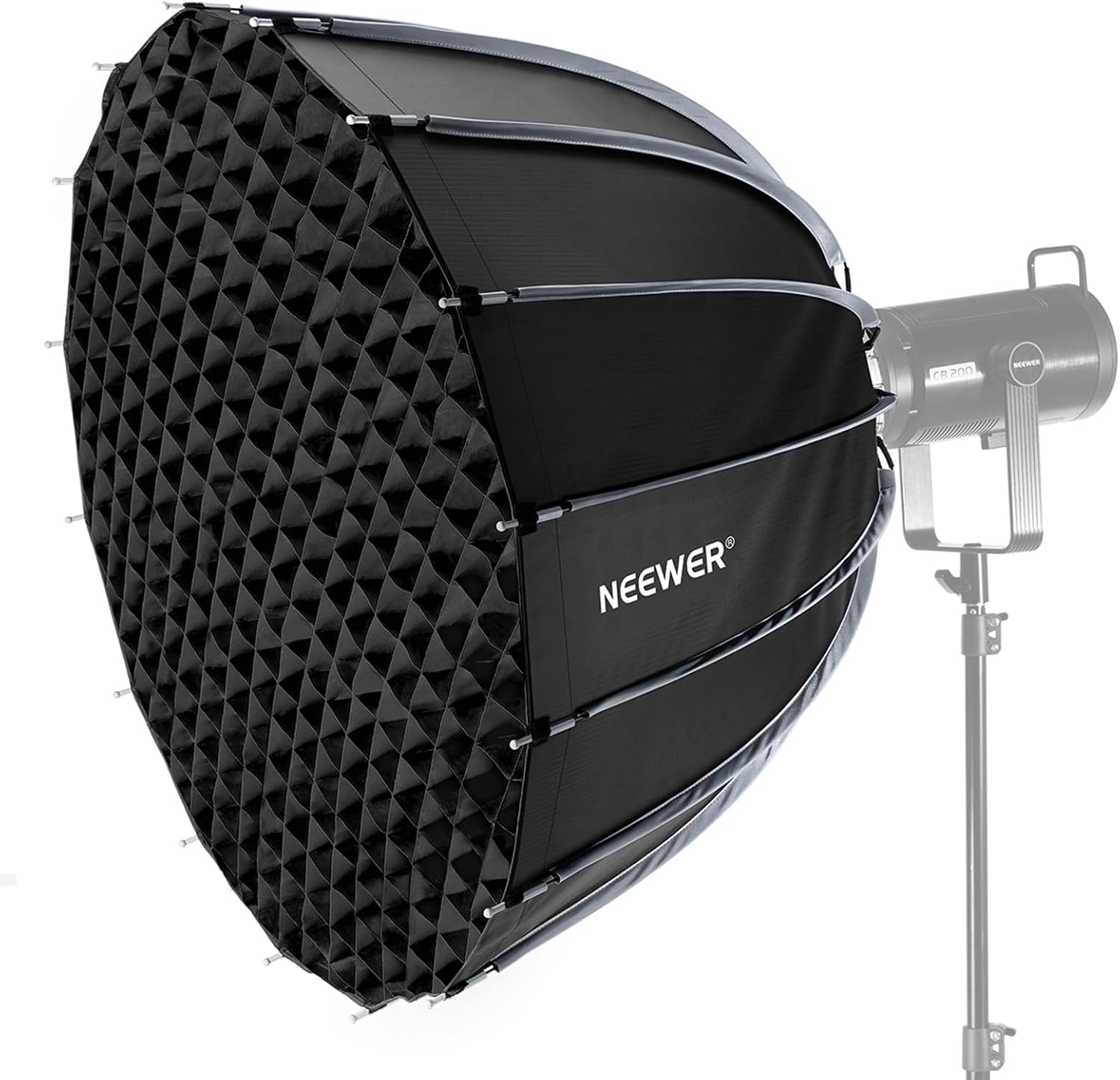 Photography Lighting Meter - Parabolische softbox met Bowens-bevestiging, 35,4-inch snelontgrendelbare