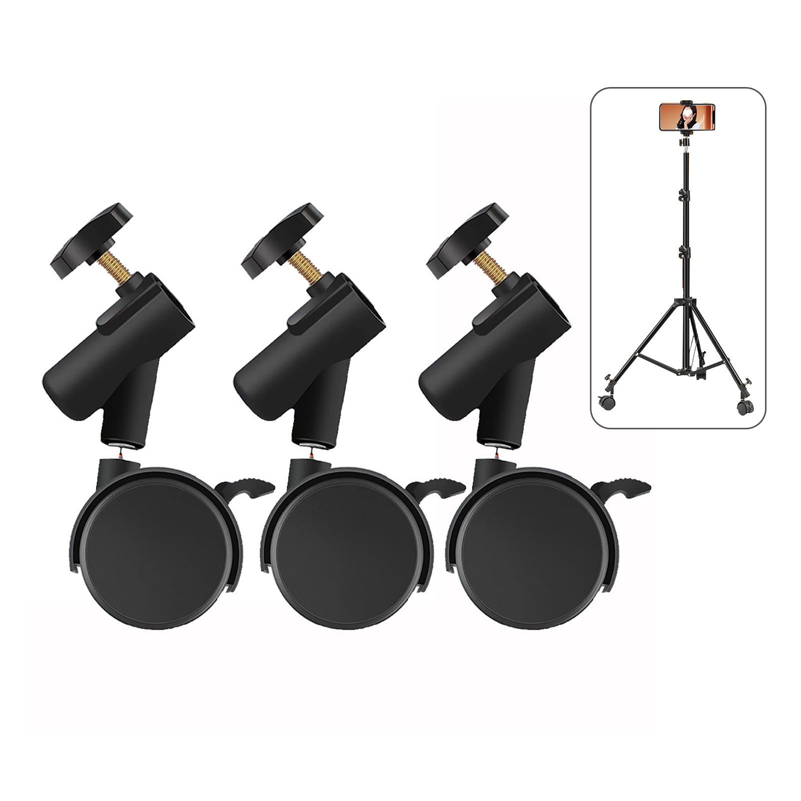 Photography Lighting Tools - 3 stks/set flexibele zwenkwielen met montagegaten