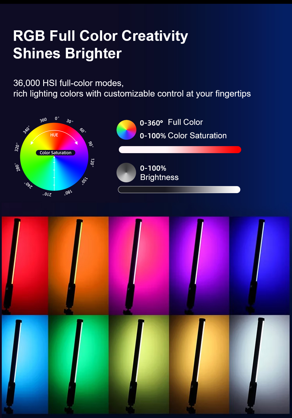 LUXCEO P300 RGB Tube 5W 380LM  - Photography Lighting Stick recensie en prijs