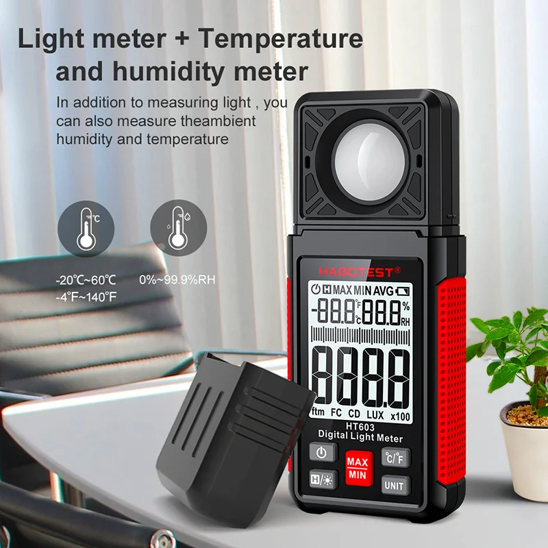 HT603 Digitale Luxmeter 0~200. - Photography Lighting Meter recensie en prijs