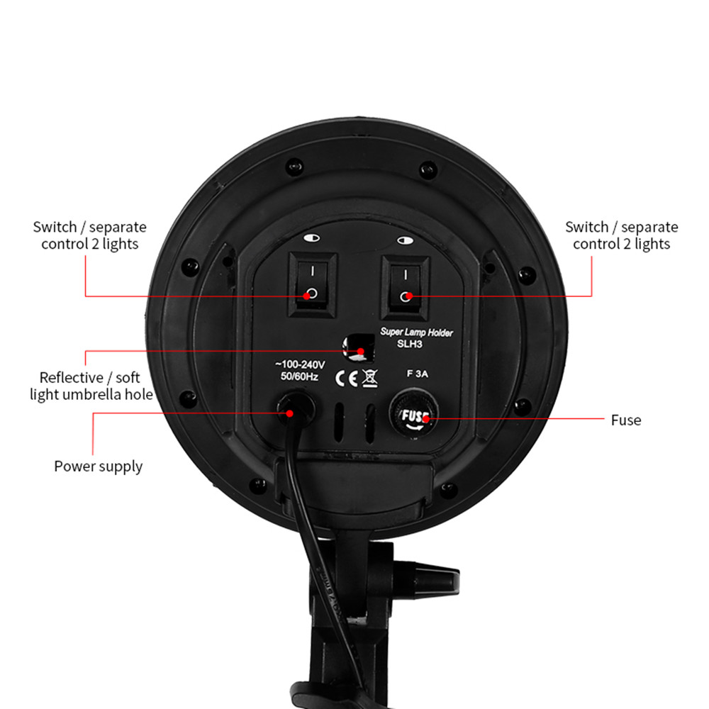 E27-basis Vier lamphouder Gloe - Photography Using Lighting recensie en prijs