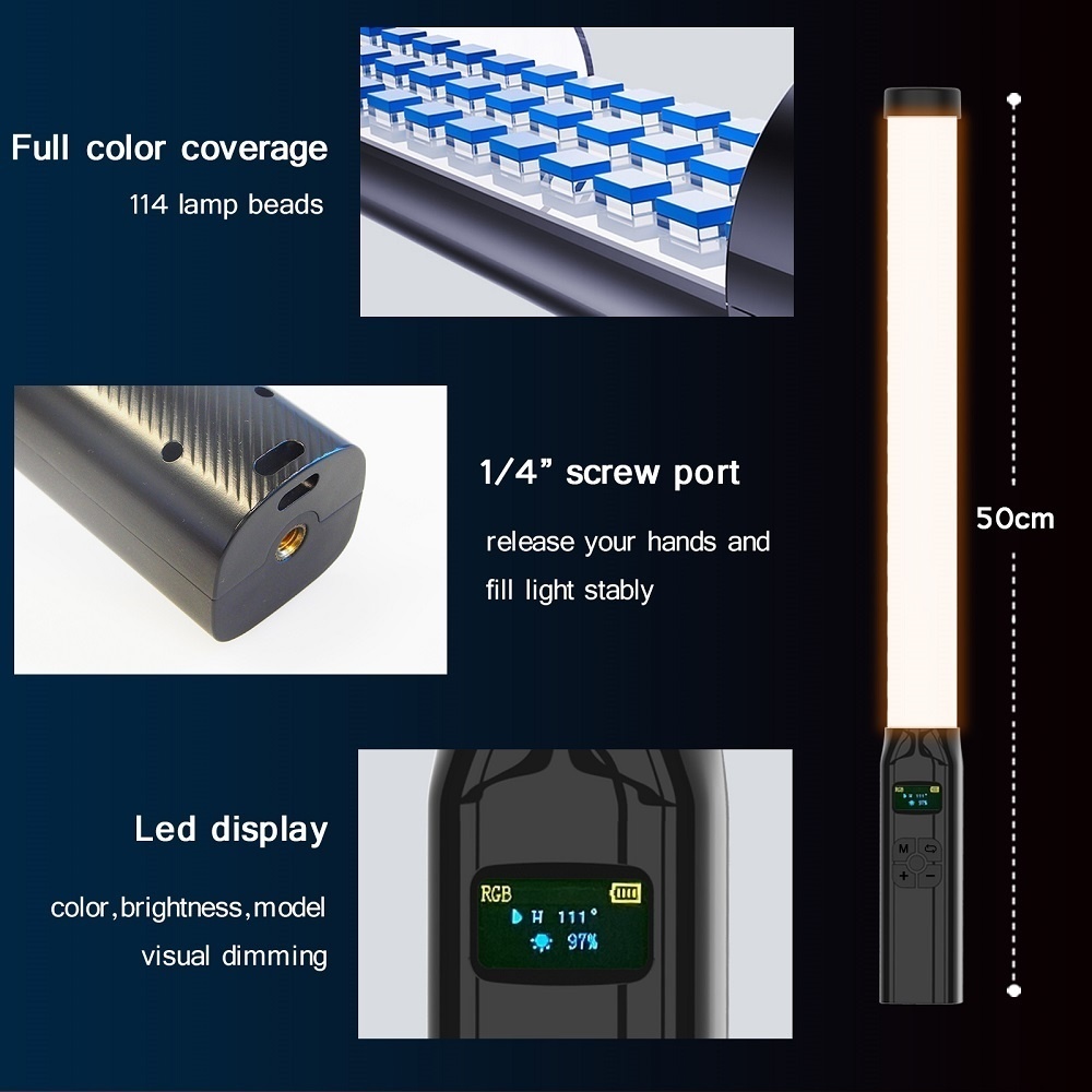 50 CM RGB Stok Licht Wand Lich - Photography Lighting Stick recensie en prijs