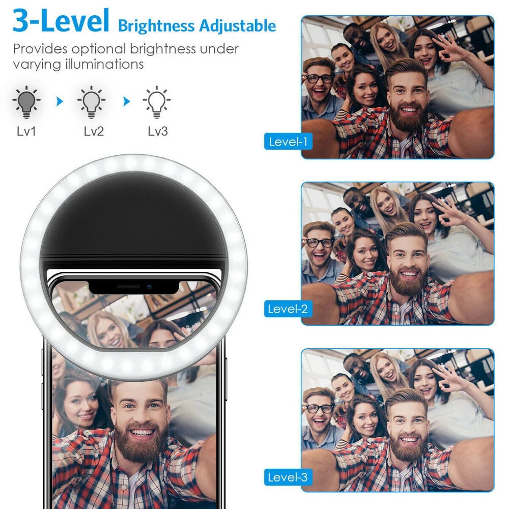 USB Oplaadbare LED Selfie Ring - Photography Lighting Stick recensie en prijs