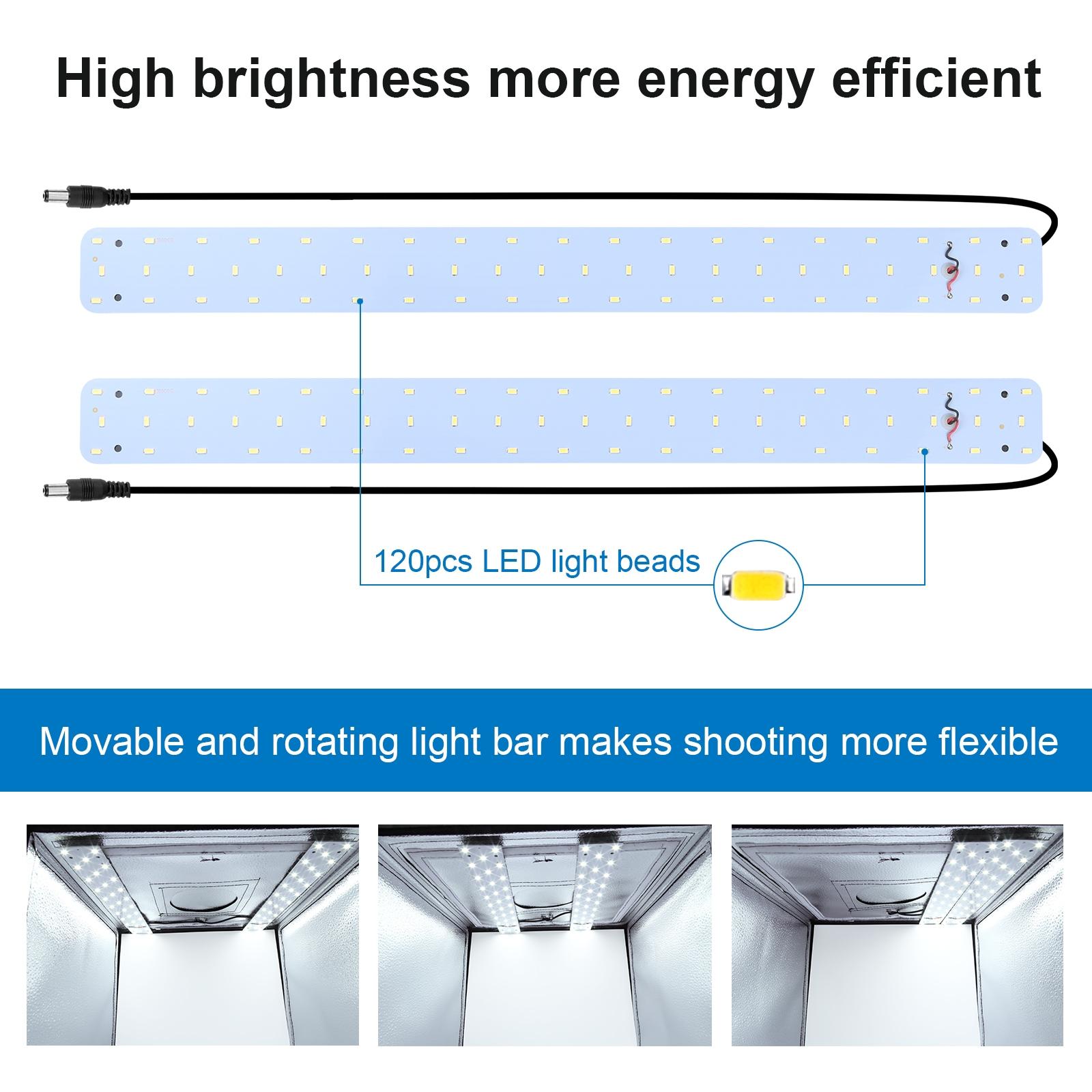 PULUZ 60 cm Fotostudio Lichtba - Photography Led Lighting Kit recensie en prijs