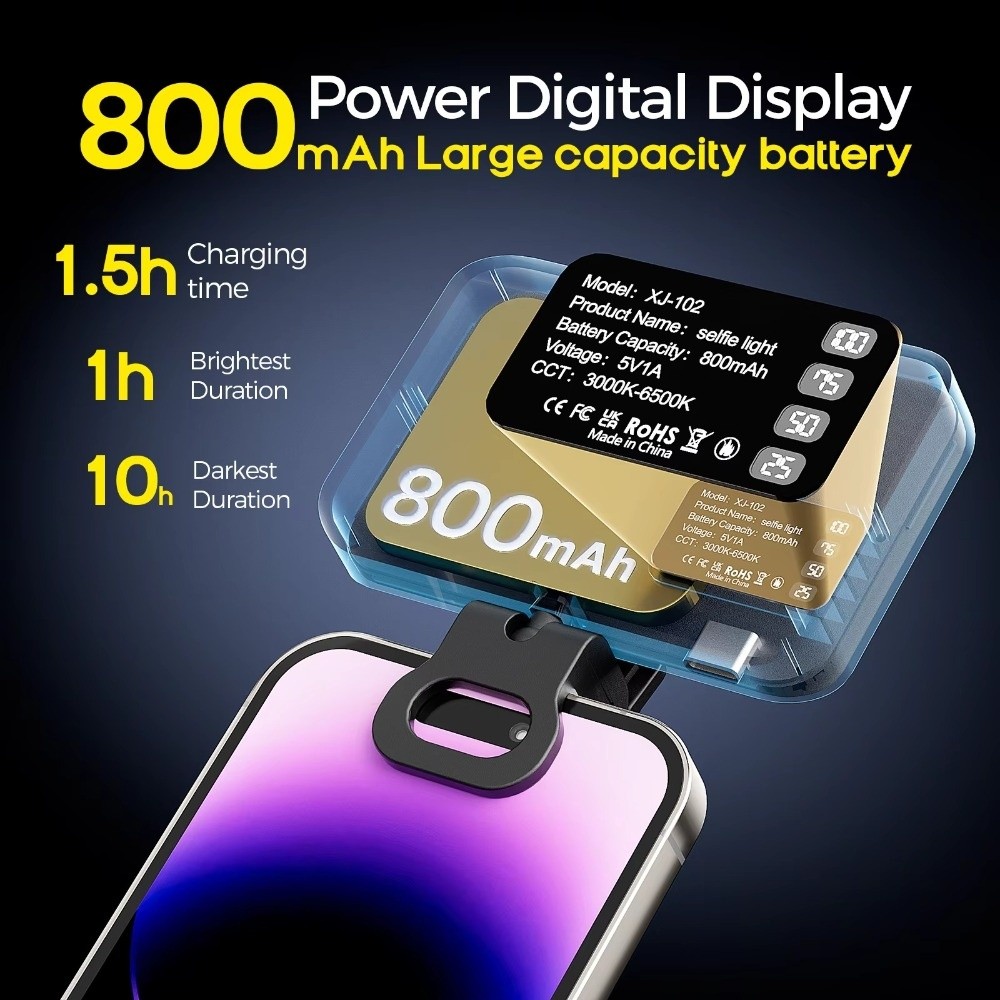 800/1000mAh LED Selfie-licht 3 - Photography Using Lighting recensie en prijs